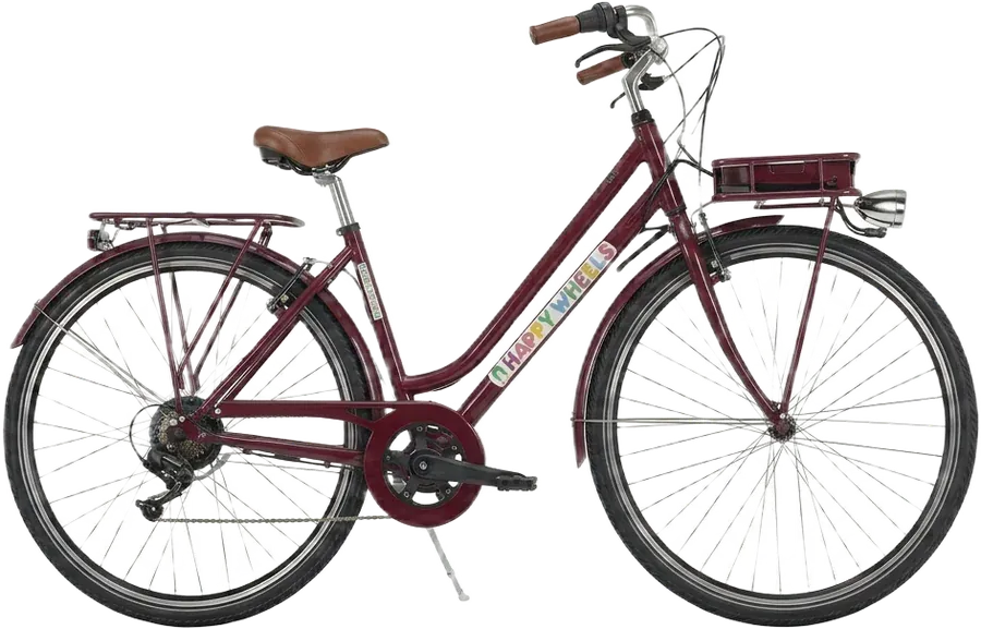 The Trappist, a deep rose electric city bike
