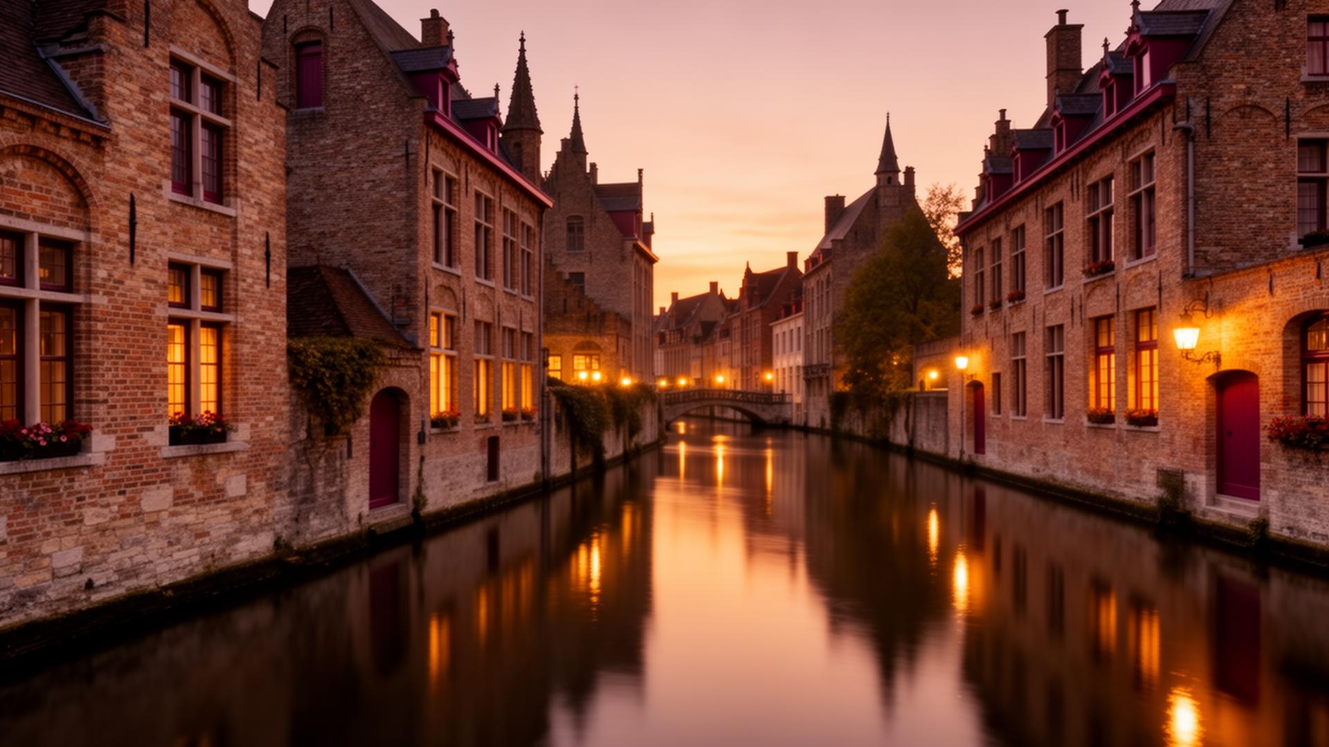 Romantic canal-side boutique suite interior at The Lake Suites in central Bruges